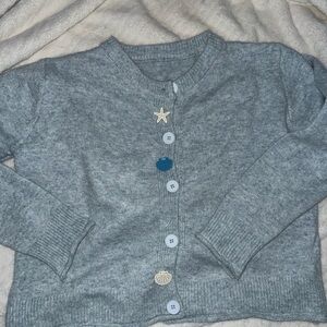 SHEIN Gray Button-Up Cardigan